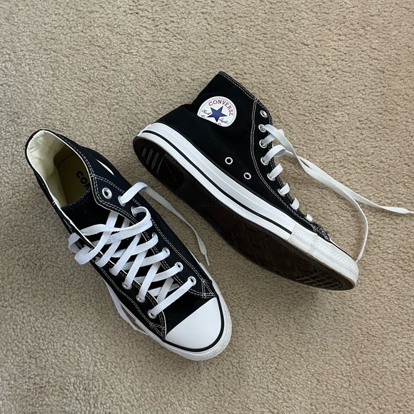 Chuck Taylor All Star Canvas Black Uni-Sex High Top Shoe Converse Women’s 11 - Picture 2 of 8